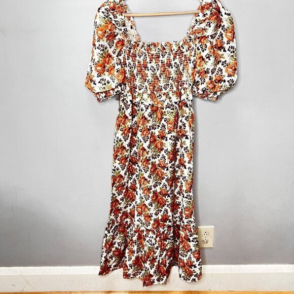 Anthropologie Love The Label Floral Puff Sleeve Maxi Dress- Size XS - NEW with T - Picture 8 of 12
